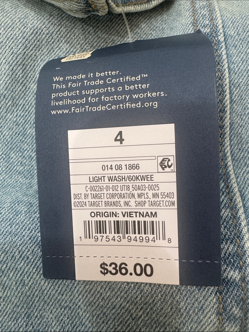 Universal Thread Light Blue Denim Maxi Skirt with Center Zip Slit - Picture 3 of 3